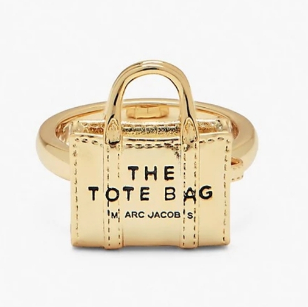 Marc Jacobs Goldtone Tote Bag Ring/Bnwt